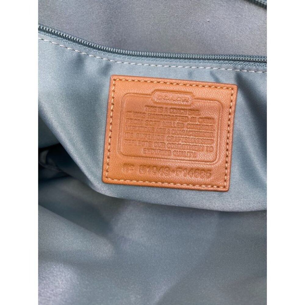 Coach Leather Medium Size White Brown Shoulder Bag - Picture 10 of 15